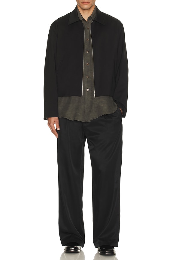 view 2 of 4 BLOUSON EN LAINE MINI in Black Worsted Wool