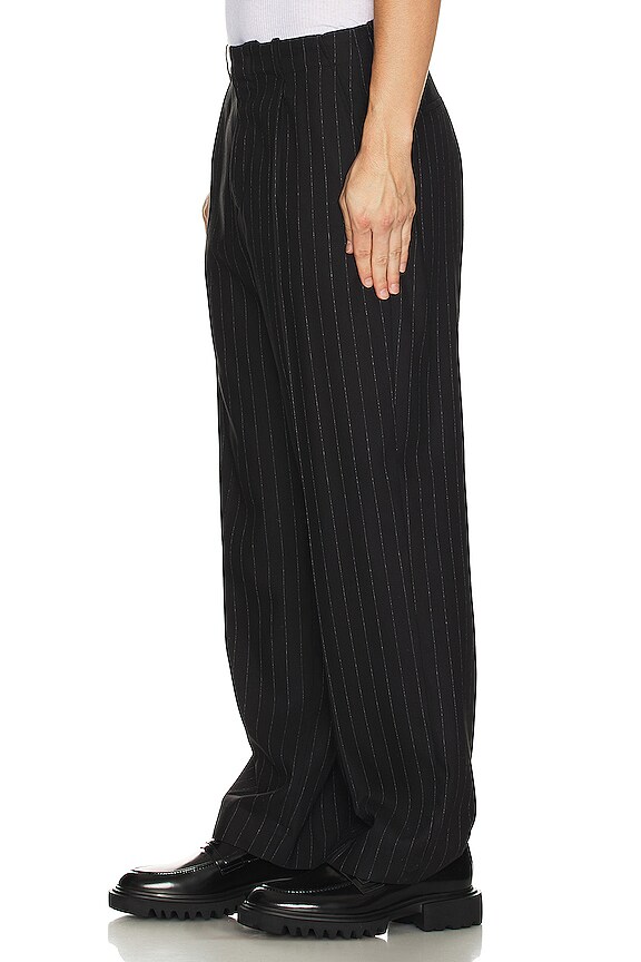 view 2 of 5 Borrowed Chino in Black Chalk Stripe