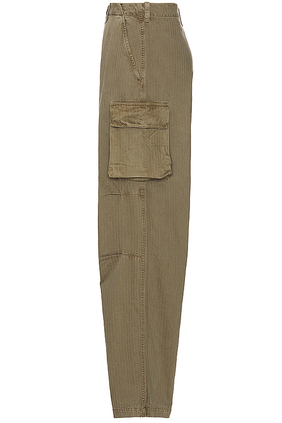 Our Legacy Mount Cargo Pant in Uniform Olive Herringbone | REVOLVE