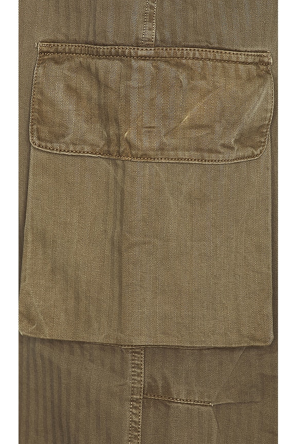 Our Legacy Mount Cargo Pant in Uniform Olive Herringbone | REVOLVE