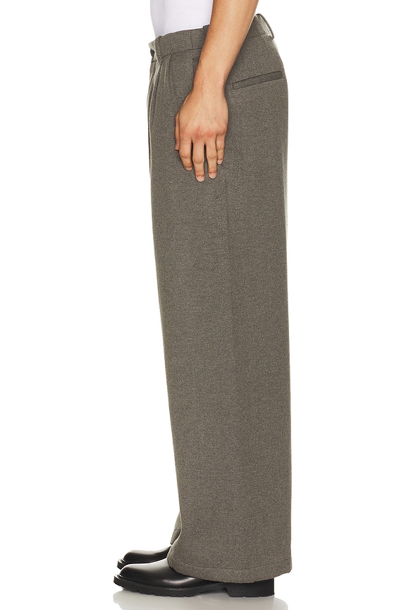 view 2 of 5 Bridge Chino in Night Pine Fishbone Bound Wool