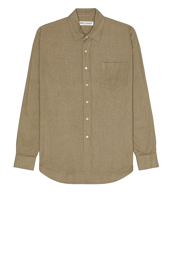 view 1 of 3 Classic Shirt in Peafowl Silk Noil