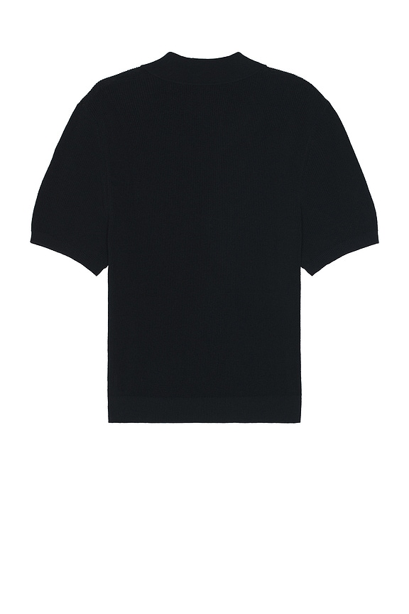 view 2 of 3 Traditional Polo in Shadow Black Crispy Cotton