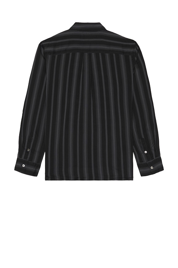 view 2 of 3 ADORN シャツ in Noir Stripe Sheer Cotton Silk