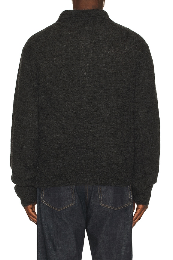 view 2 of 4 Evening Polo in Charcoal Melange Fuzzy Alpaca