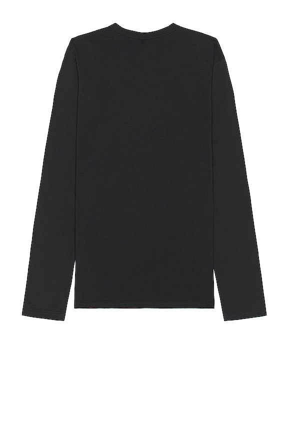 view 2 of 4 Sojourn Long Sleeve Henley in Pitch Black