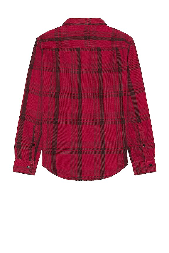 view 2 of 3 Blanket Button Down Shirt in Dusty Red Cusco Plaid