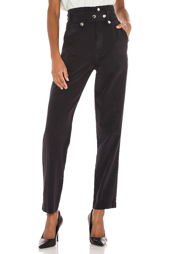 view 1 of 4 PANTALON TAILLE PAPERBAG JESSE in Black