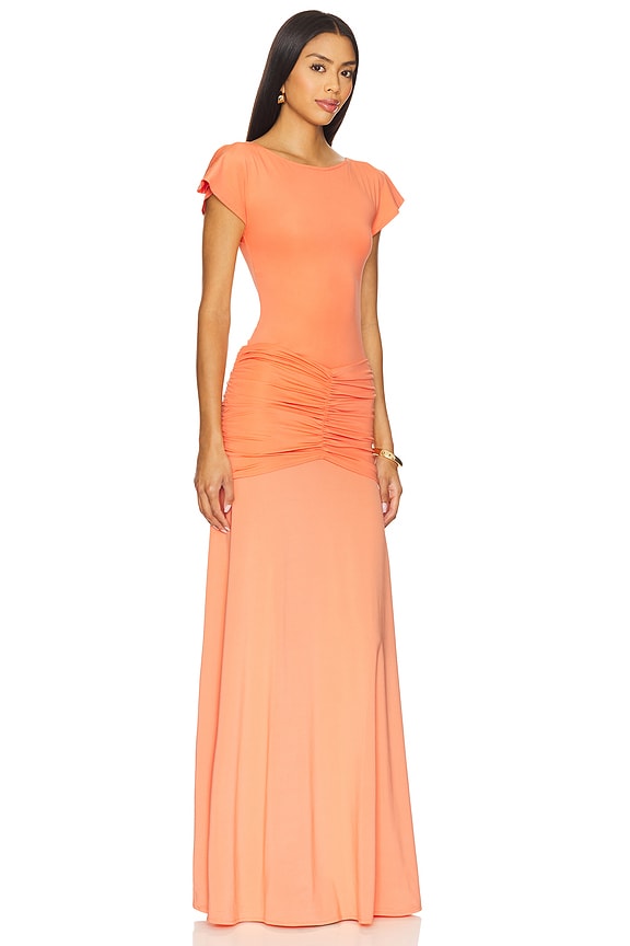 view 2 of 3 ROBE GAIA in Coral Orange