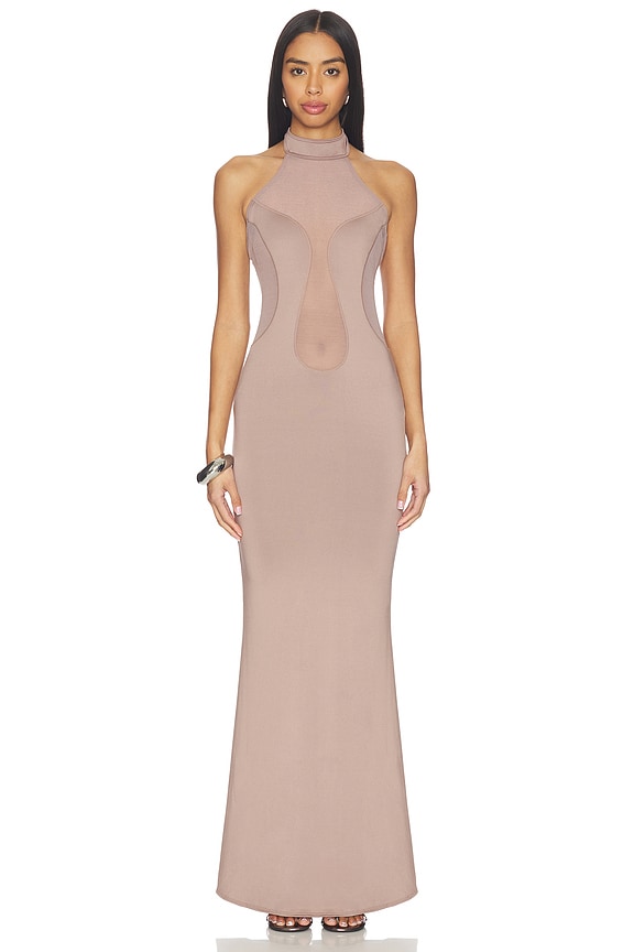 view 1 of 3 ROBE SELIA MAXI in Ash Brown