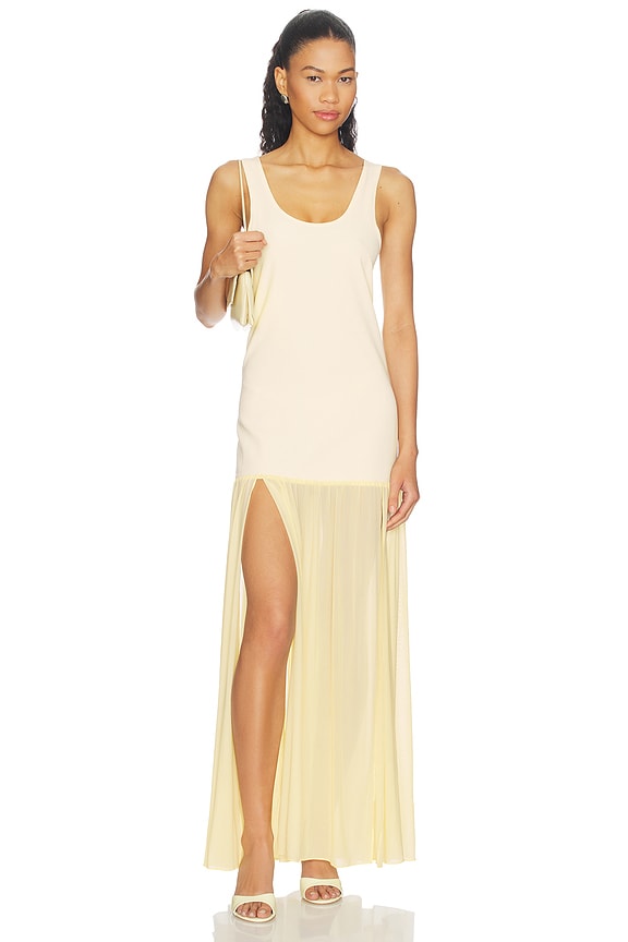 view 1 of 3 VESTIDO LYANNA MAXI in Butter Yellow