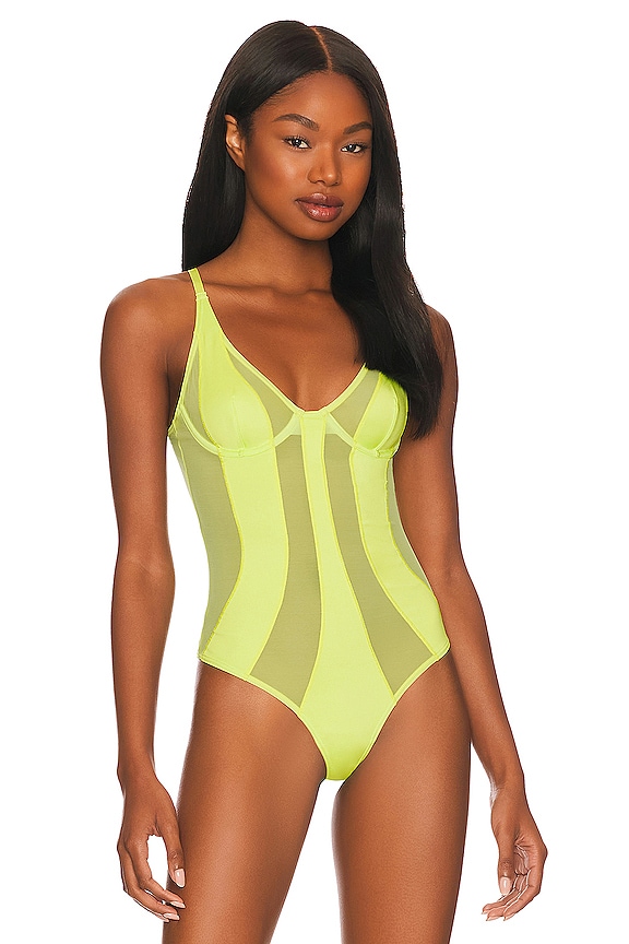 view 2 of 5 Swirl Bodysuit in Mellow Green