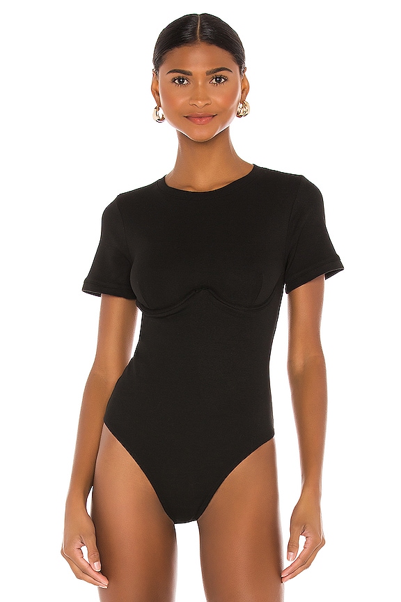view 2 of 5 Thea Bodysuit in Black Caviar