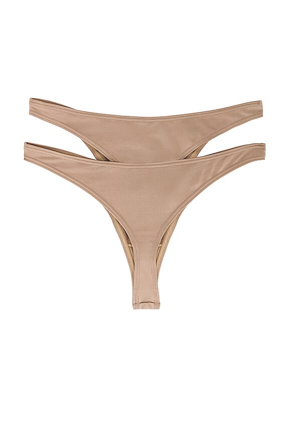 view 2 of 6 Hannah 2 Pack Thong in Nude