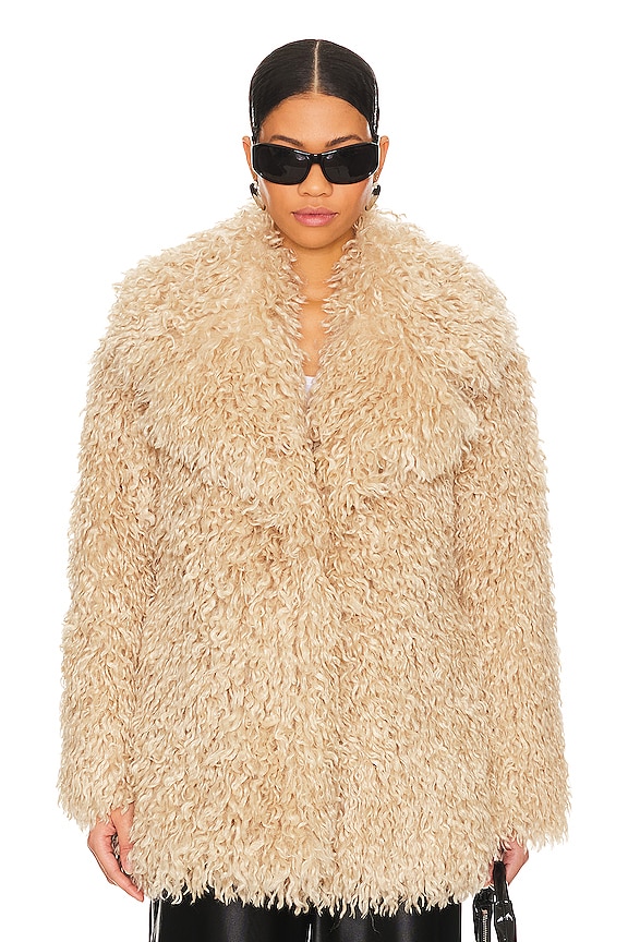 view 2 of 5 BLOUSON IMITATION FOURRURE NORA in Light Tan