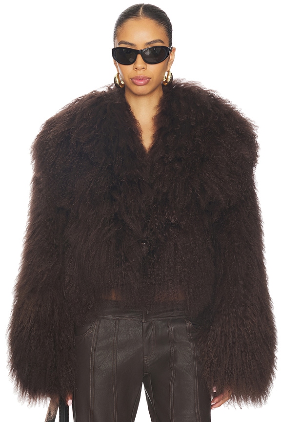 view 1 of 4 x REVOLVE Thea Jacket in Chocolate Brown