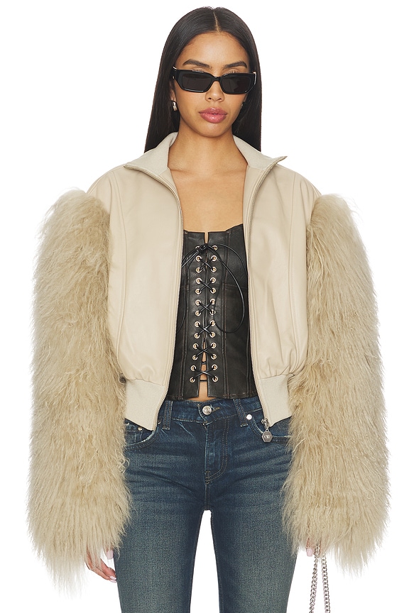 view 2 of 5 Bex Fur Jacket in Tan