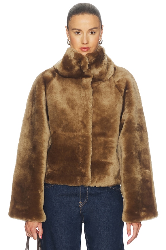 view 2 of 5 Tuva Fur Jacket in Brown
