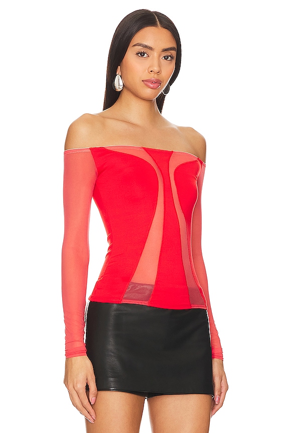 view 2 of 4 Swirl Blouse in Ow Red
