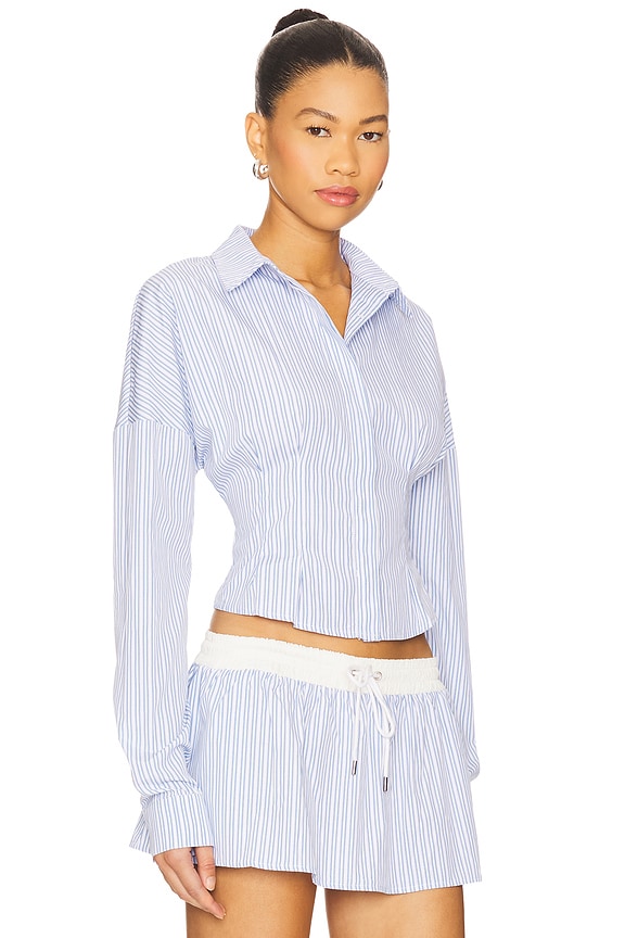view 2 of 5 Eliza Shirt in Blue Stripe