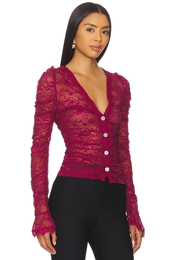 view 2 of 4 Audrey Top in Cherry Lacquer