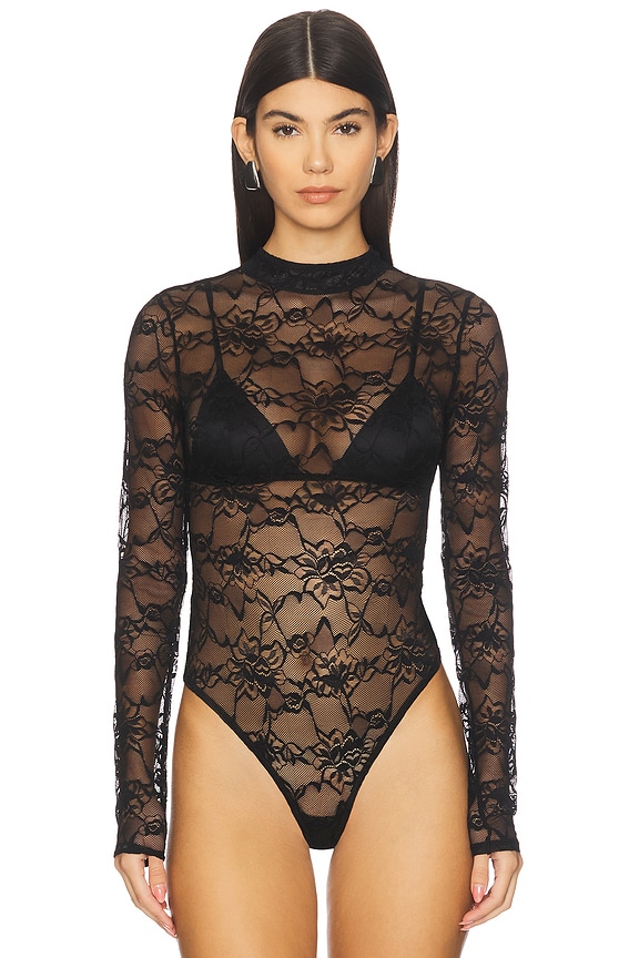 view 2 of 5 BODY ENCAJE LYDIA in Black