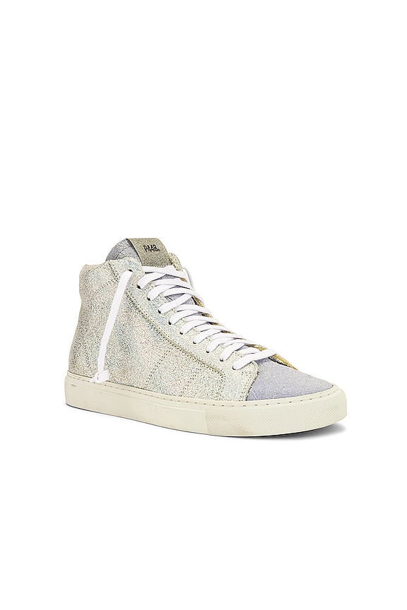 view 2 of 6 Star High Top Sneaker in Silver & Lilac