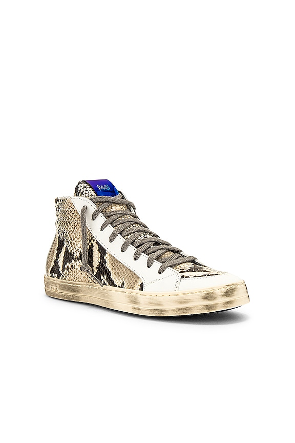 view 2 of 6 Skate High Top Sneaker in White Python
