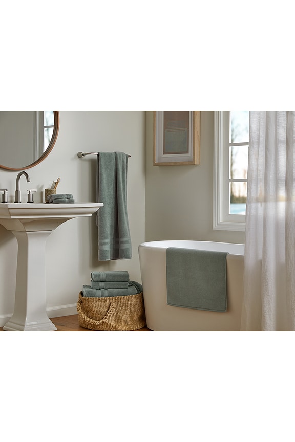 Soft Rib Turkish Cotton Bath Towel - Thumbnail 3