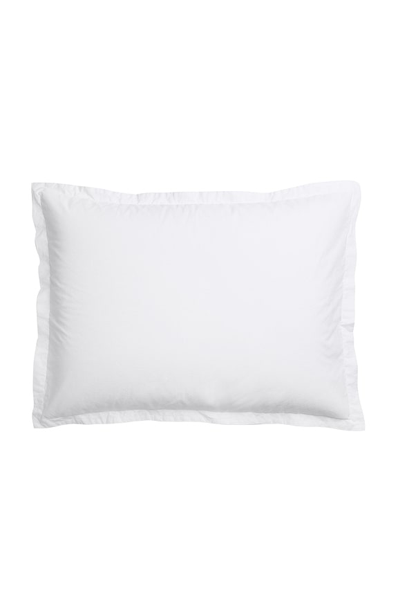 view 2 of 3 Brushed Cotton Sham Set in White