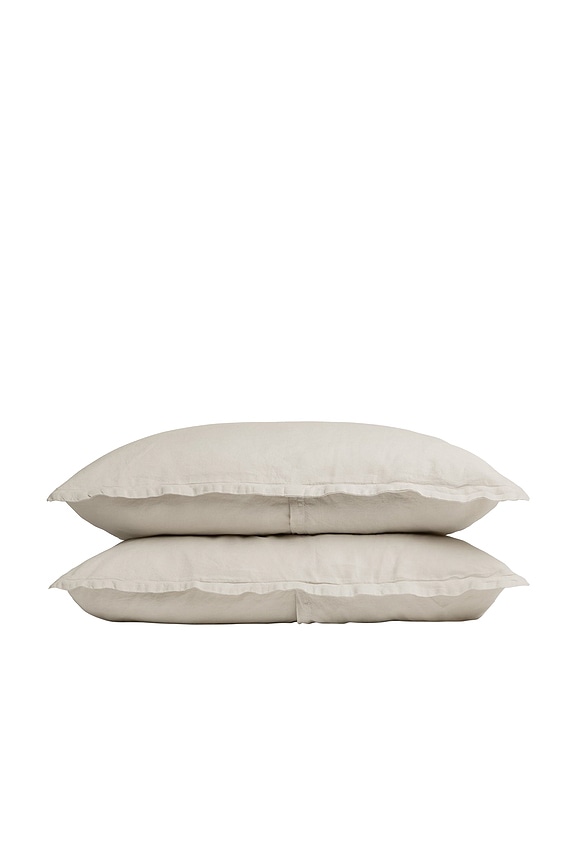 view 1 of 3 Linen Sham Set in Bone