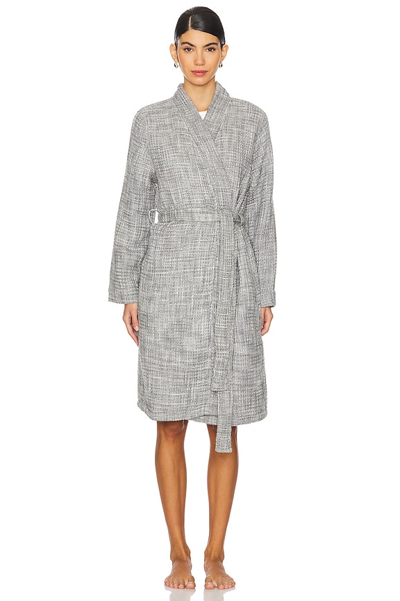 view 2 of 6 Waffle Robe in Grey
