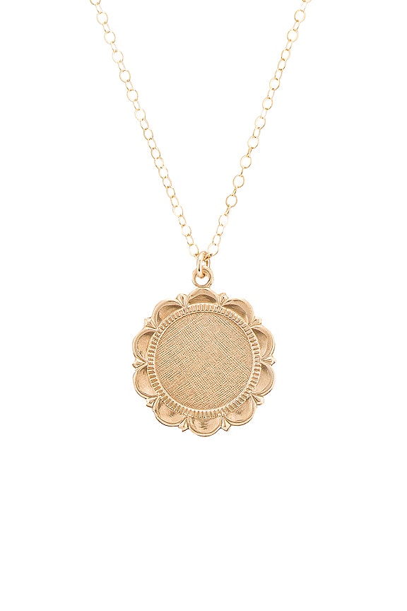 view 2 of 2 Halo Coin Necklace in Gold