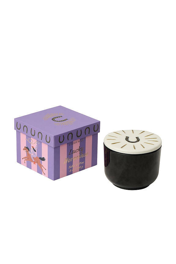 view 2 of 3 Lucky Horseshoe Candle in Tabac & Pine