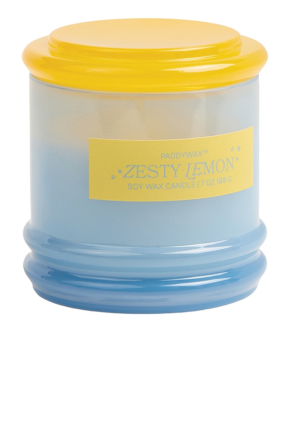 view 1 of 3 Stack Glass Candle in Zesty Lemon