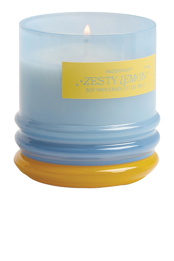view 2 of 3 Stack Glass Candle in Zesty Lemon