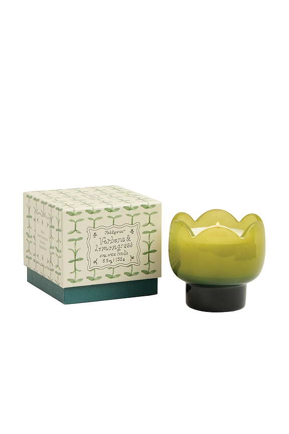view 1 of 2 Tulip Glass Candle in Verbena & Lemongrass