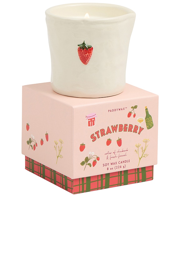 view 1 of 2 Bistro Boxed Ceramic Candle in Strawberry