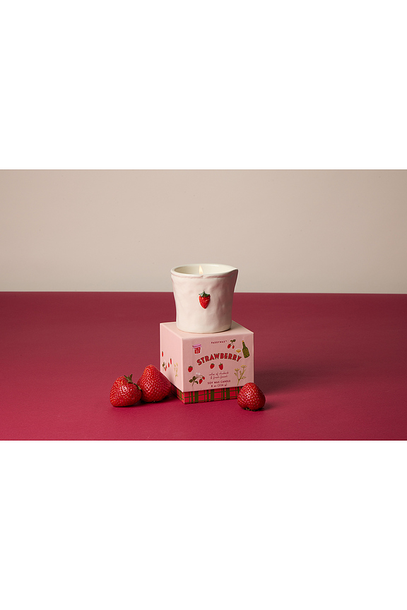 view 2 of 2 Bistro Boxed Ceramic Candle in Strawberry