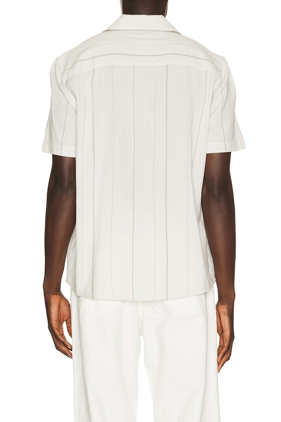 view 2 of 5 CAMISA JACOBSON in Blue Ivory Stripe