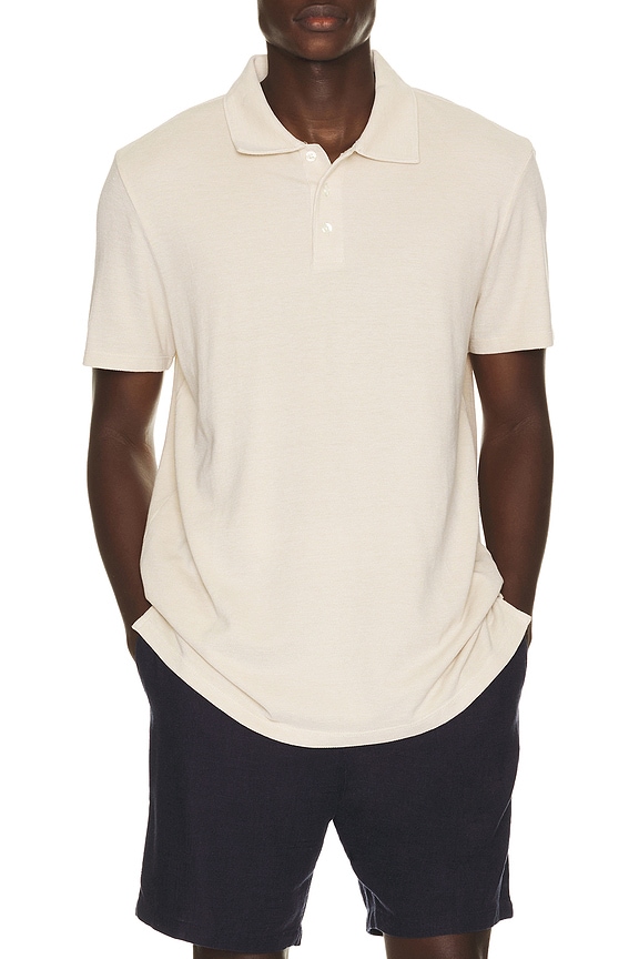 view 1 of 4 Demille Polo in Pale Khaki Combo