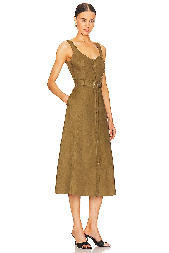 view 2 of 3 Arienne Dress in Military Green