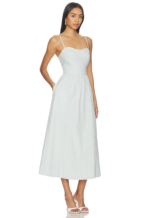 view 2 of 4 Natalee Dress in Surf/white