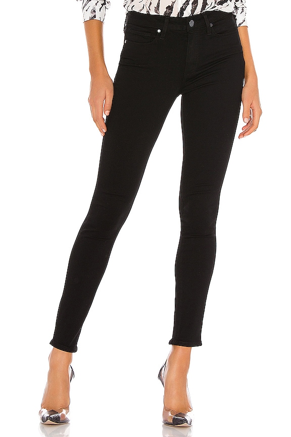 PAIGE Hoxton Ultra Skinny Ankle in Black Shadow | REVOLVE