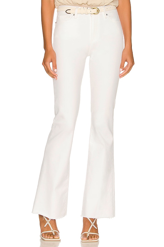 PAIGE High Rise Laurel Canyon in Crisp White | REVOLVE