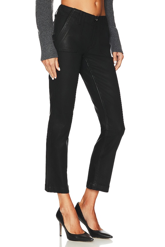 view 2 of 4 Mayslie Straight Ankle Jeans in Black Fog Luxe Coating