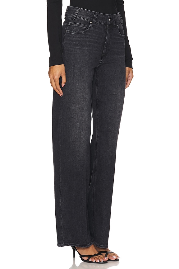 view 2 of 6 Sasha Wide Leg Jeans in Viper Black Distressed