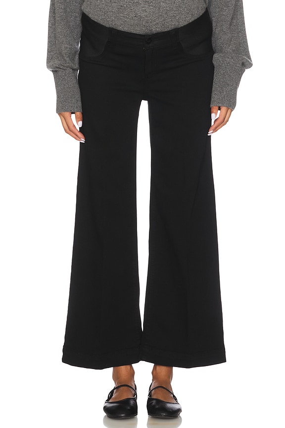 view 2 of 6 Anessa Maternity Wide Leg Jeans in Black Shadow