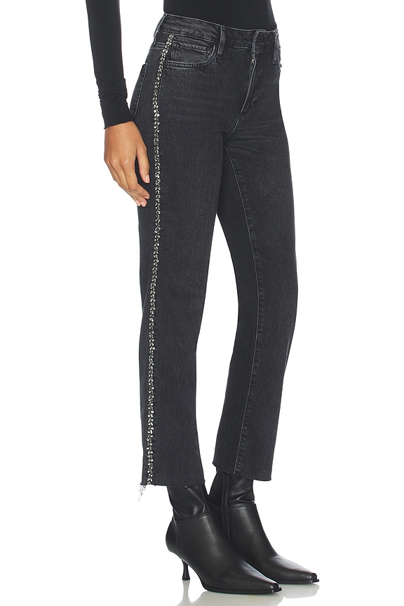 view 1 of 6 Mason Ankle Straight Jeans in Glitz Black Embellished
