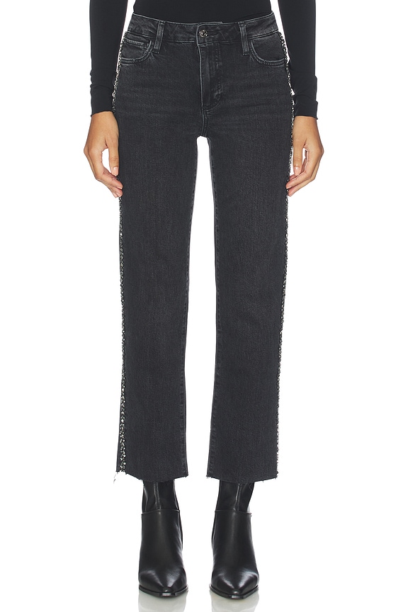 view 2 of 6 Mason Ankle Straight Jeans in Glitz Black Embellished